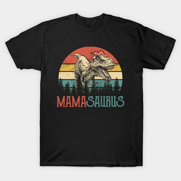 Mamasaurus T rex Dinosaur Funny Mama Saurus Family Matching T-Shirt T-Shirt by Cheridle12